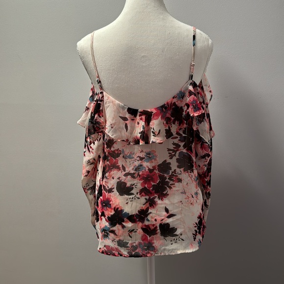 Woman’s Cold Shoulder Floral Blouse - Picture 4 of 6